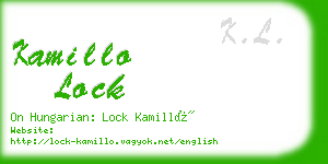 kamillo lock business card